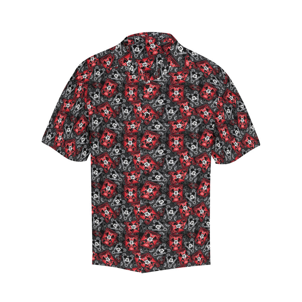 Steamboat Mickey And Minnie Cards Hawaiian Shirt