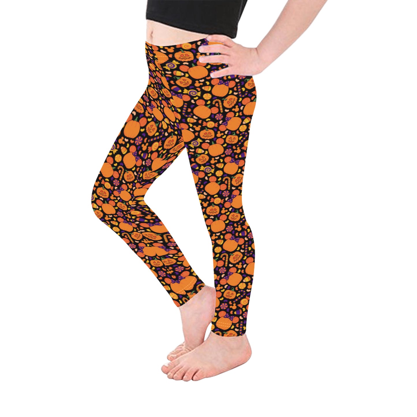 Pumpkins And Candy Kid's Ankle Length Leggings