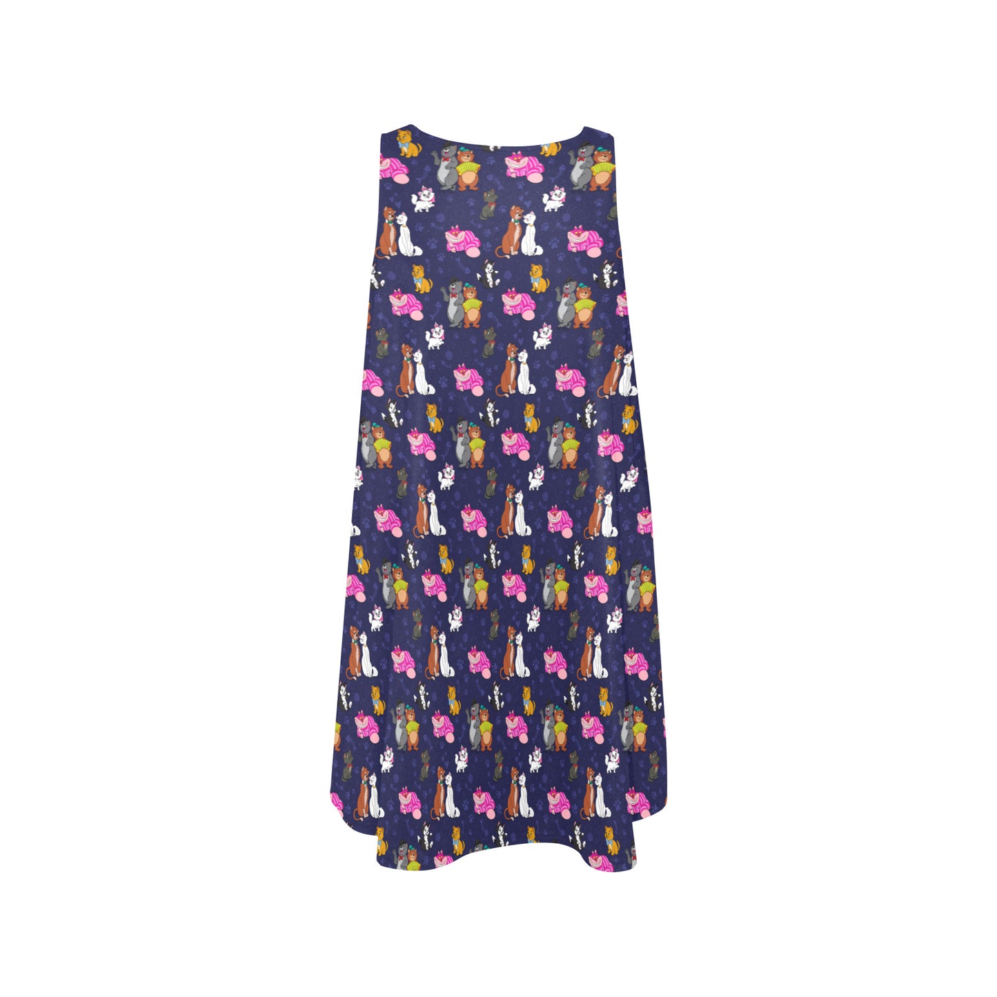 Cat Favorites Sleeveless A-Line Pocket Dress