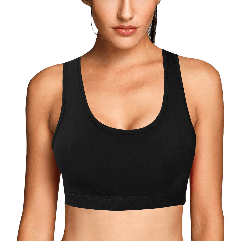 Black Women's Athletic Sports Bra