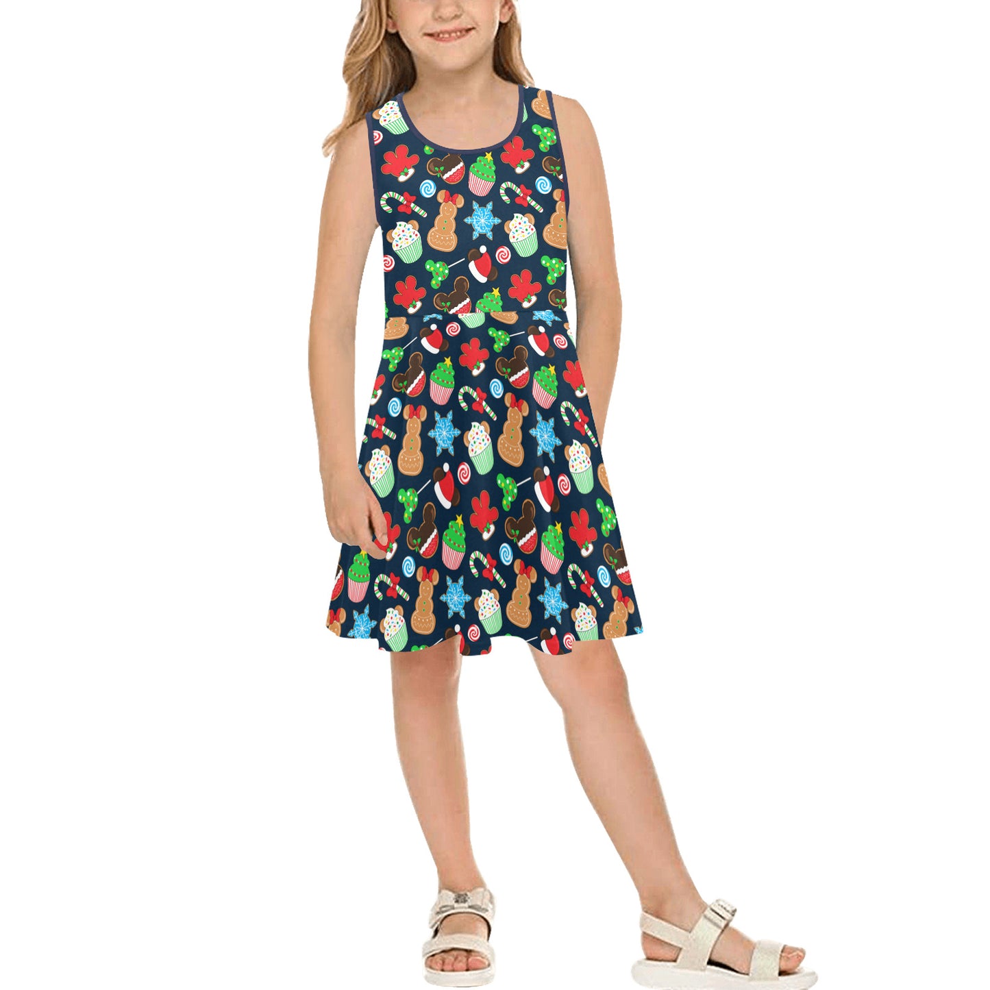 Christmas Desserts Girls' Sleeveless Sundress