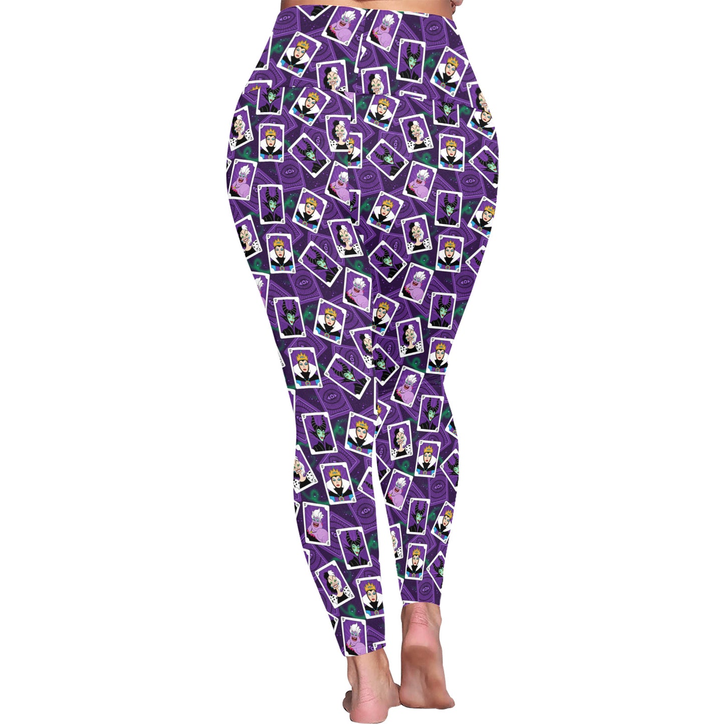 Villains Cards Women's Plus Size Athletic Leggings