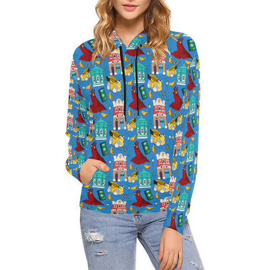 Roger's Car Toon Spin Hoodie for Women