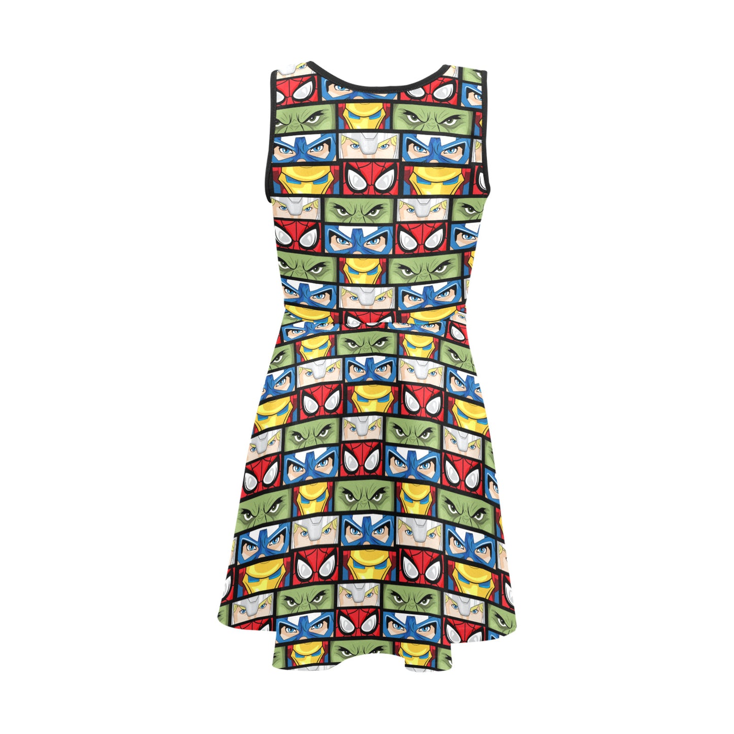 Super Heroes Eyes Girls' Sleeveless Sundress