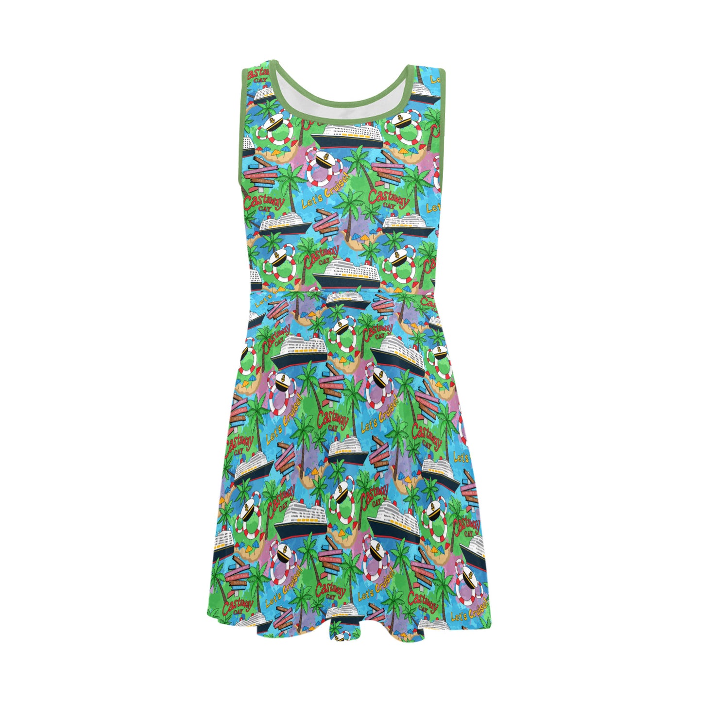 Let's Cruise Girls' Sleeveless Sundress