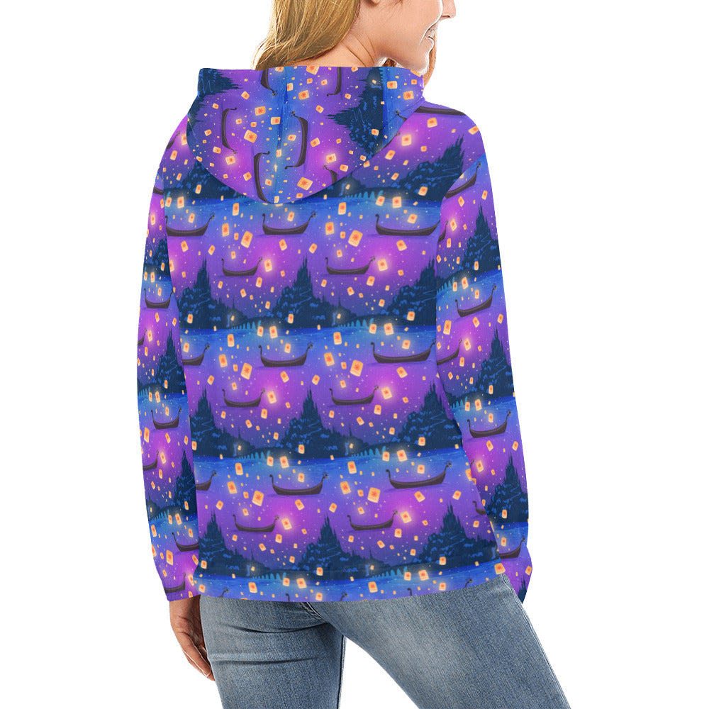 Disney Tangled Rapunzel Floating Lanterns Hoodie for Women