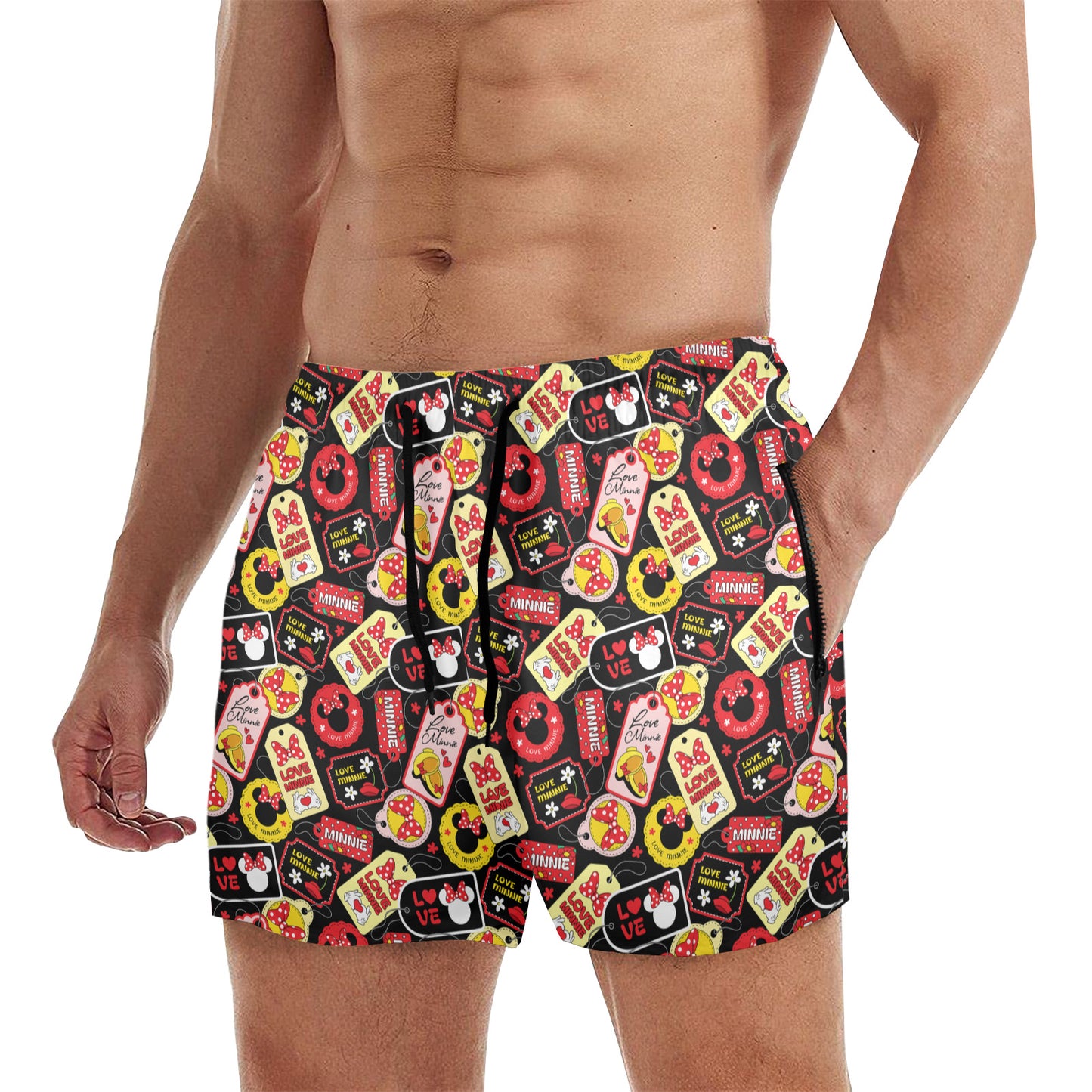 Minnie Tags Men's Quick Dry Athletic Shorts