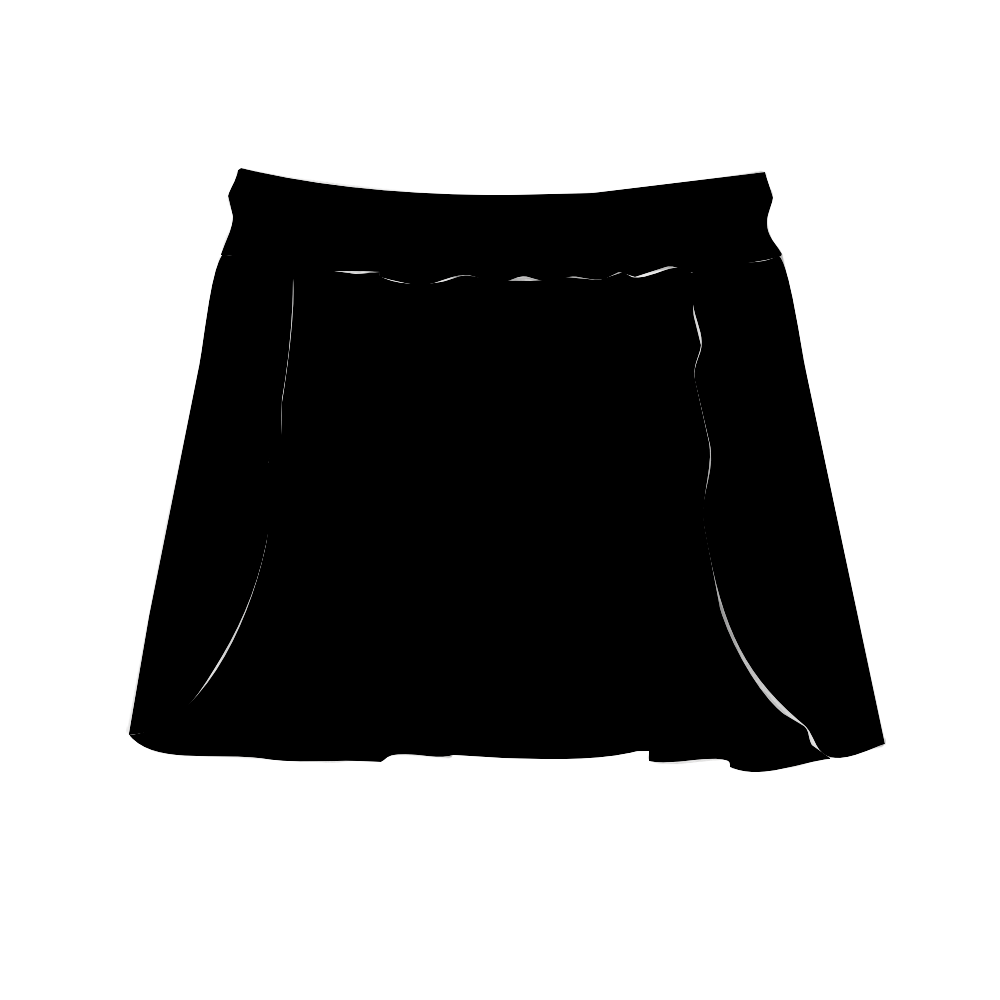 Black Athletic Skirt With Built In Shorts