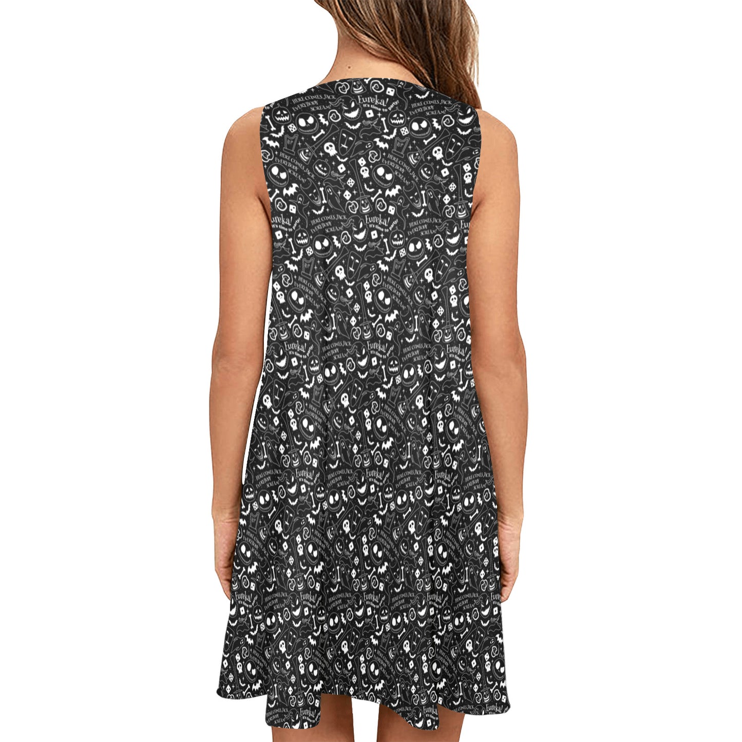 Disney Nightmare Before Christmas Everybody Scream Sleeveless A-Line Pocket Dress