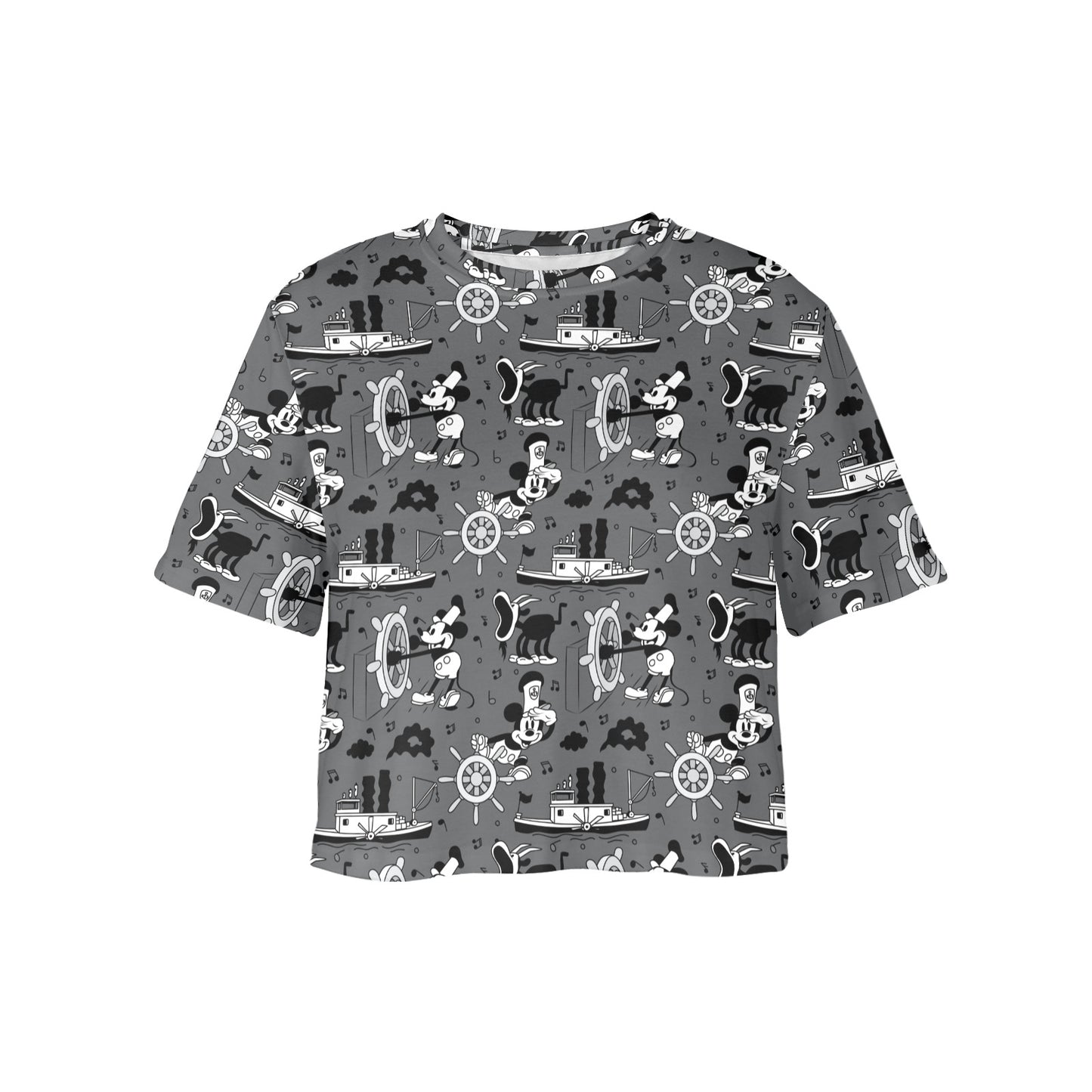 Steamboat Mickey Women's Cropped T-shirt
