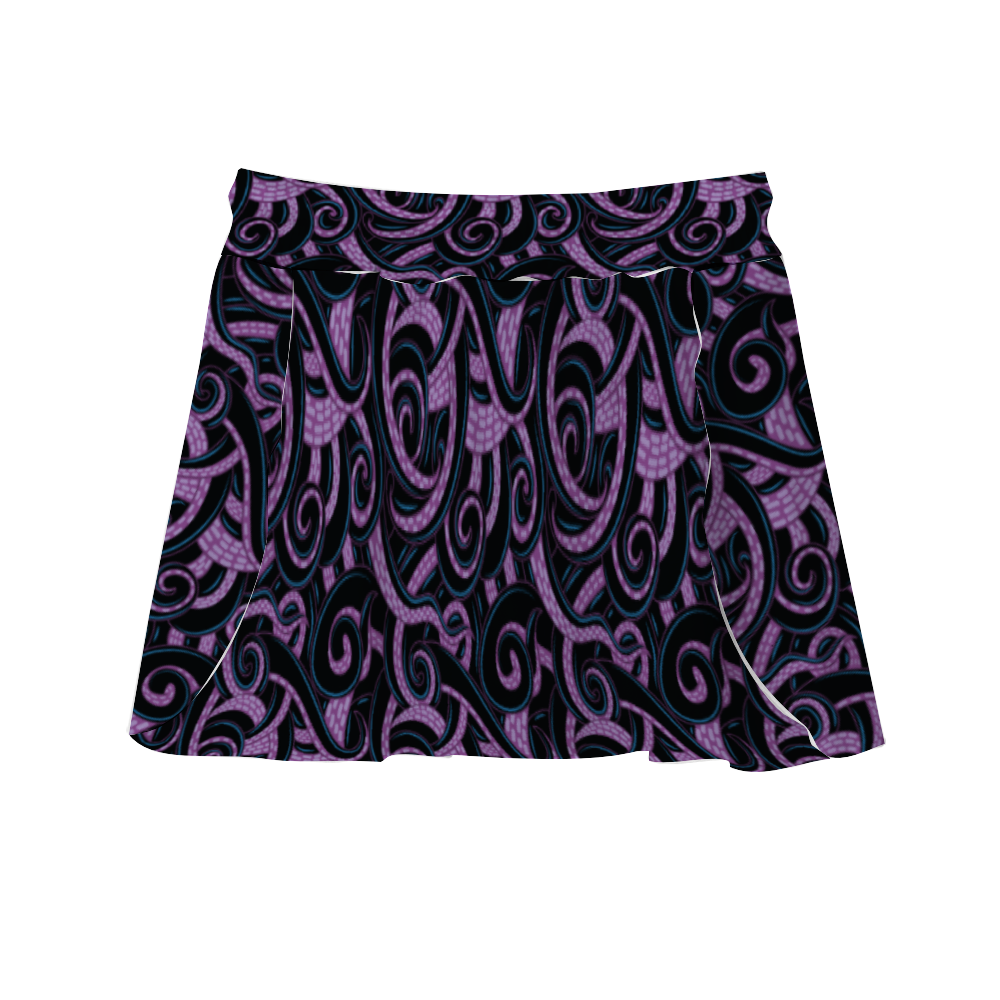 Ursula Tentacles Athletic Skirt With Built In Shorts