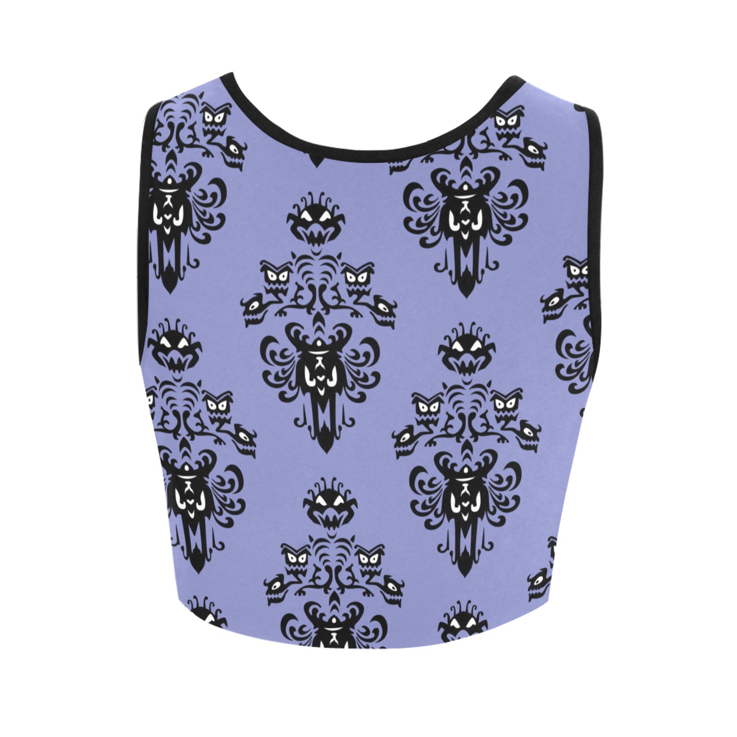 Haunted Mansion Wallpaper Women's Athletic Crop Top