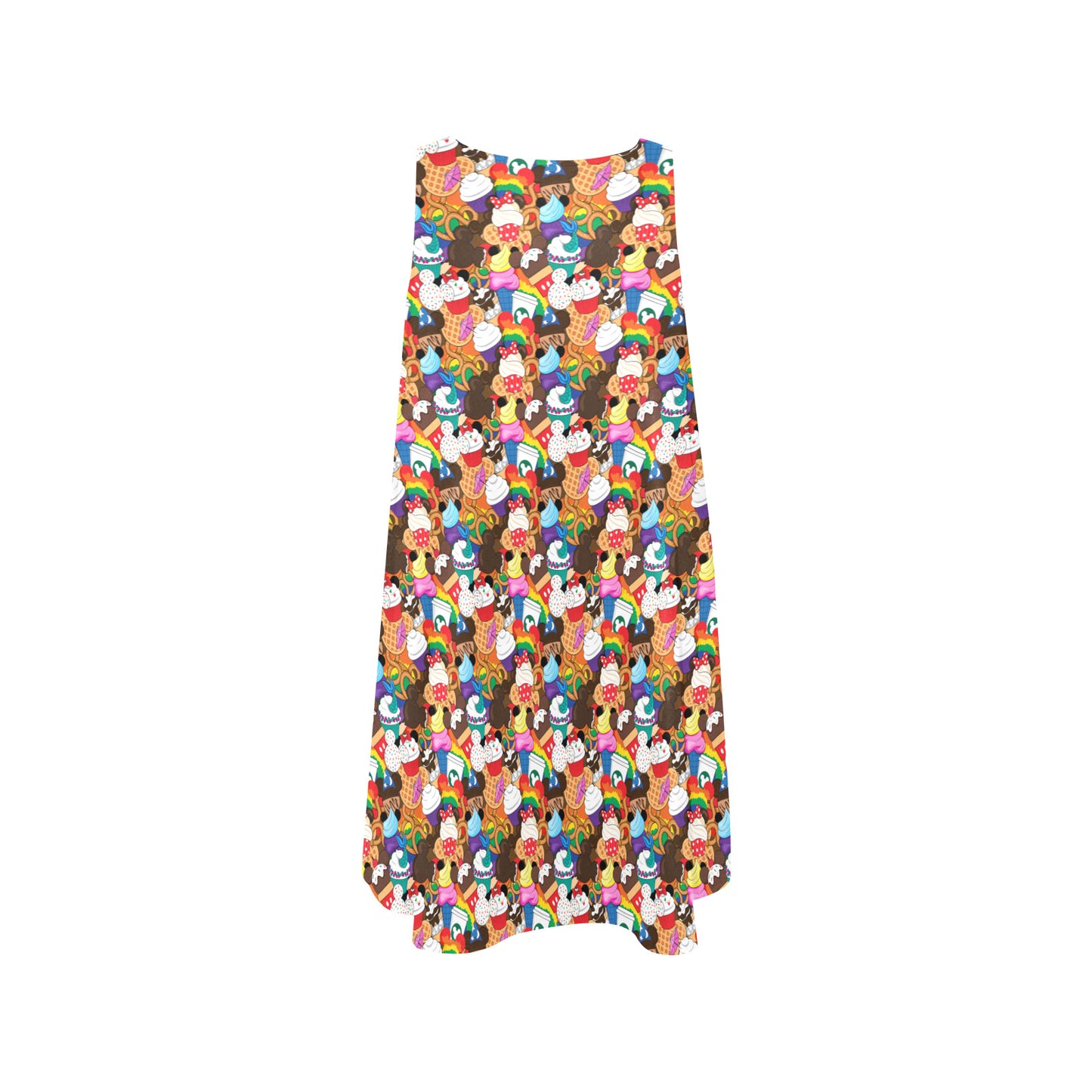 Colorful Snacks Sleeveless A-Line Pocket Dress