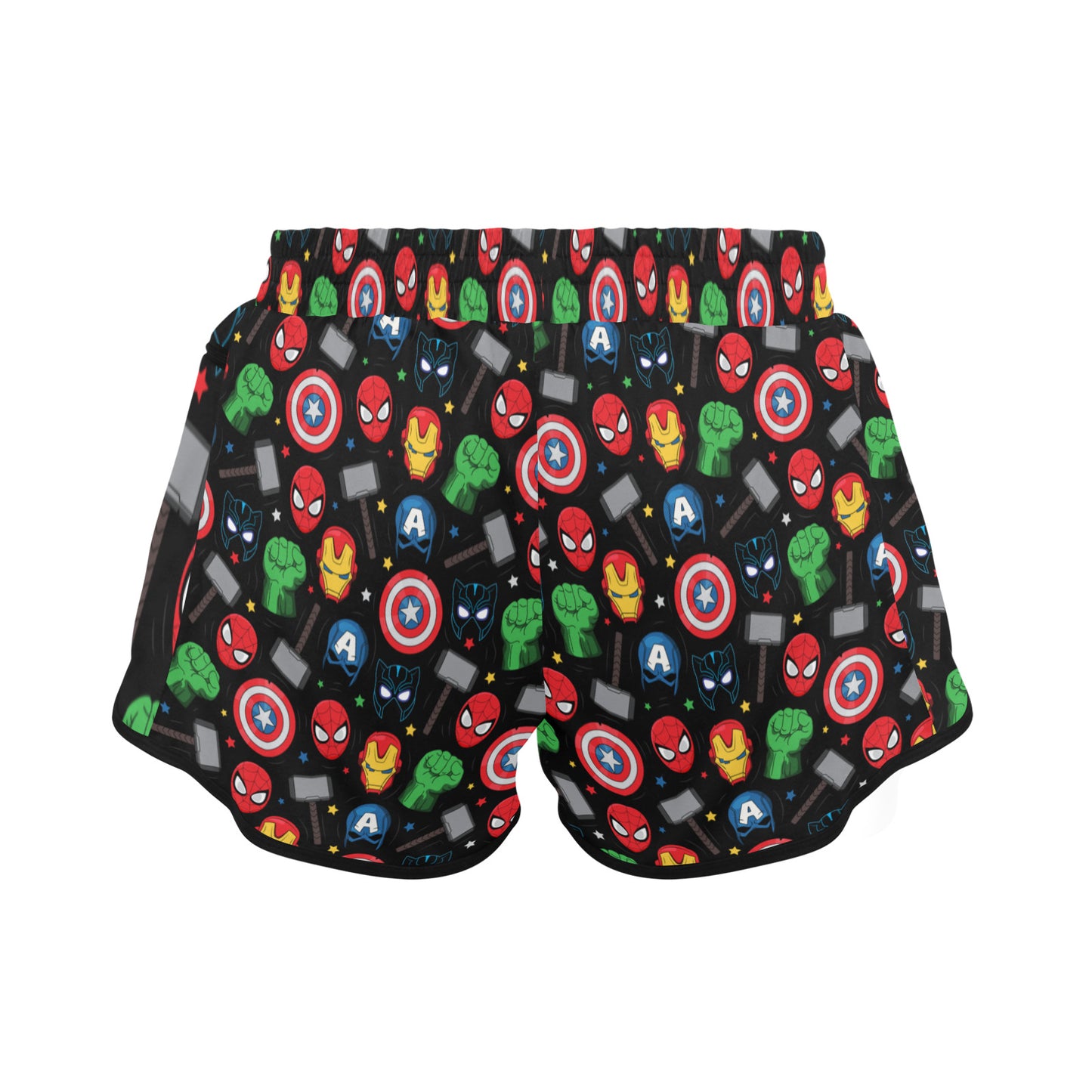 Super Heroes Women's Athletic Sports Shorts
