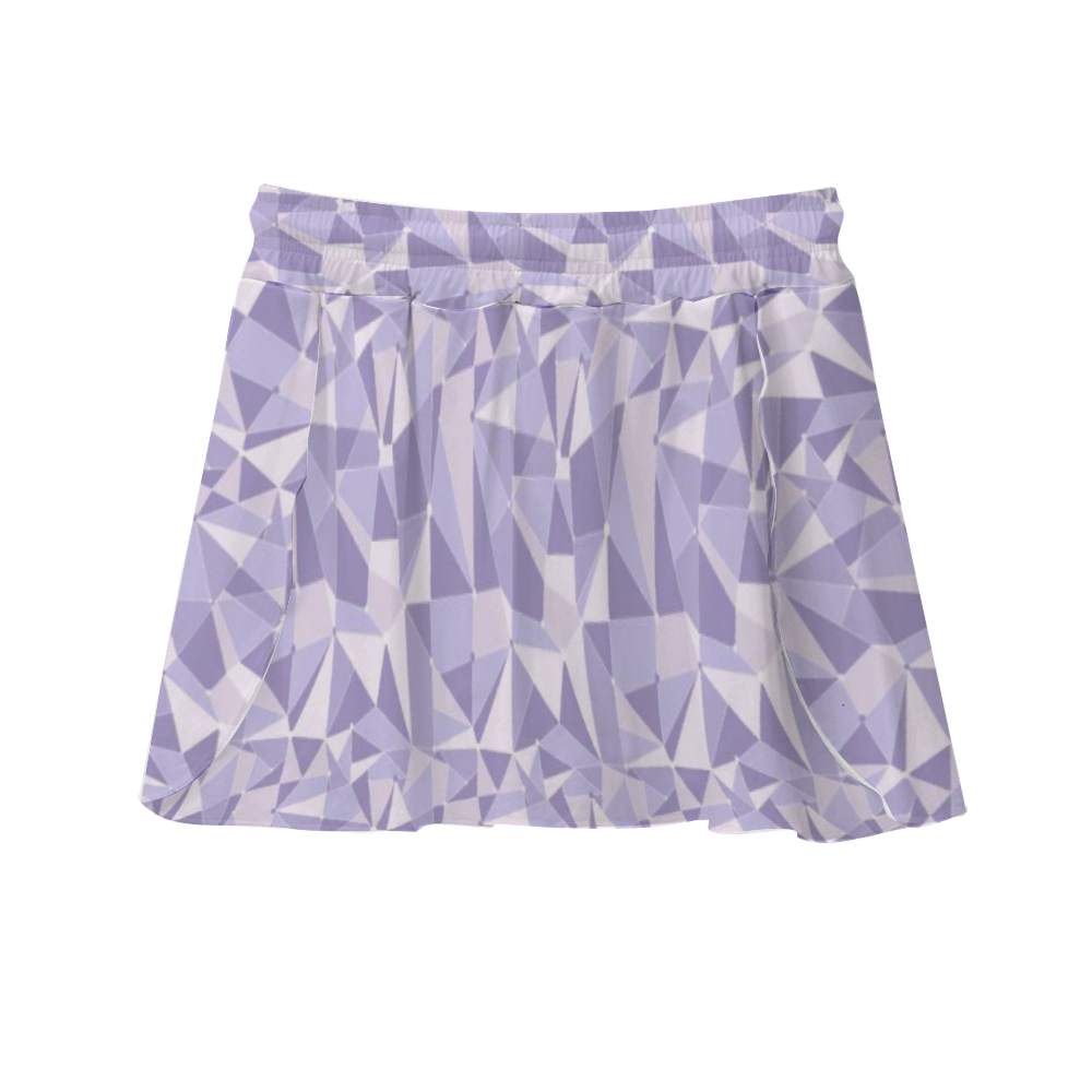 Purple Wall Athletic Skirt With Built In Shorts