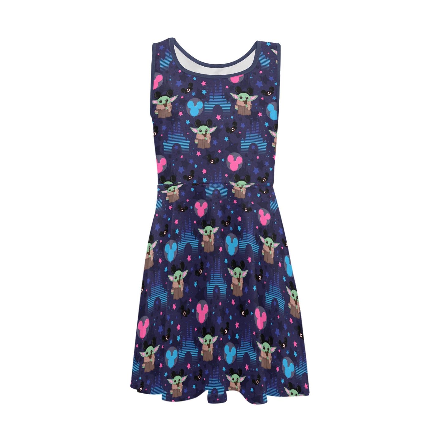 Star Wars Baby Yoda Castle Girls' Sleeveless Sundress