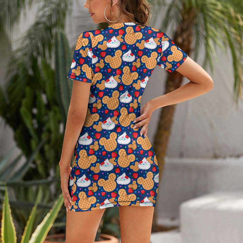 Waffles Women's Summer Short Dress