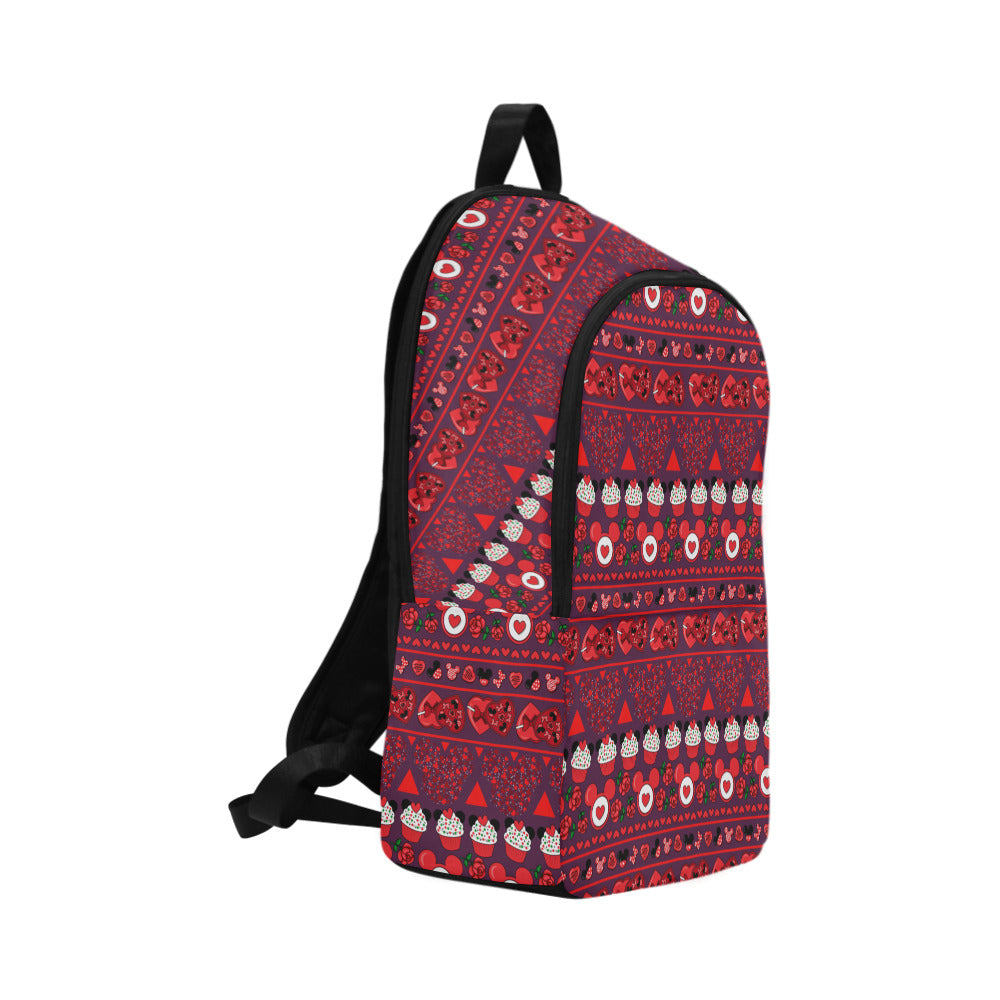 Valentines Day Line Fabric Backpack