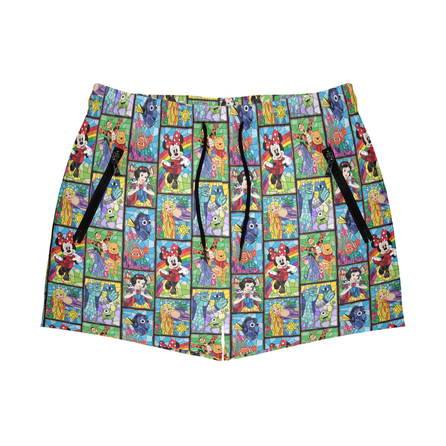 Stained Glass Characters Men's Quick Dry Athletic Shorts