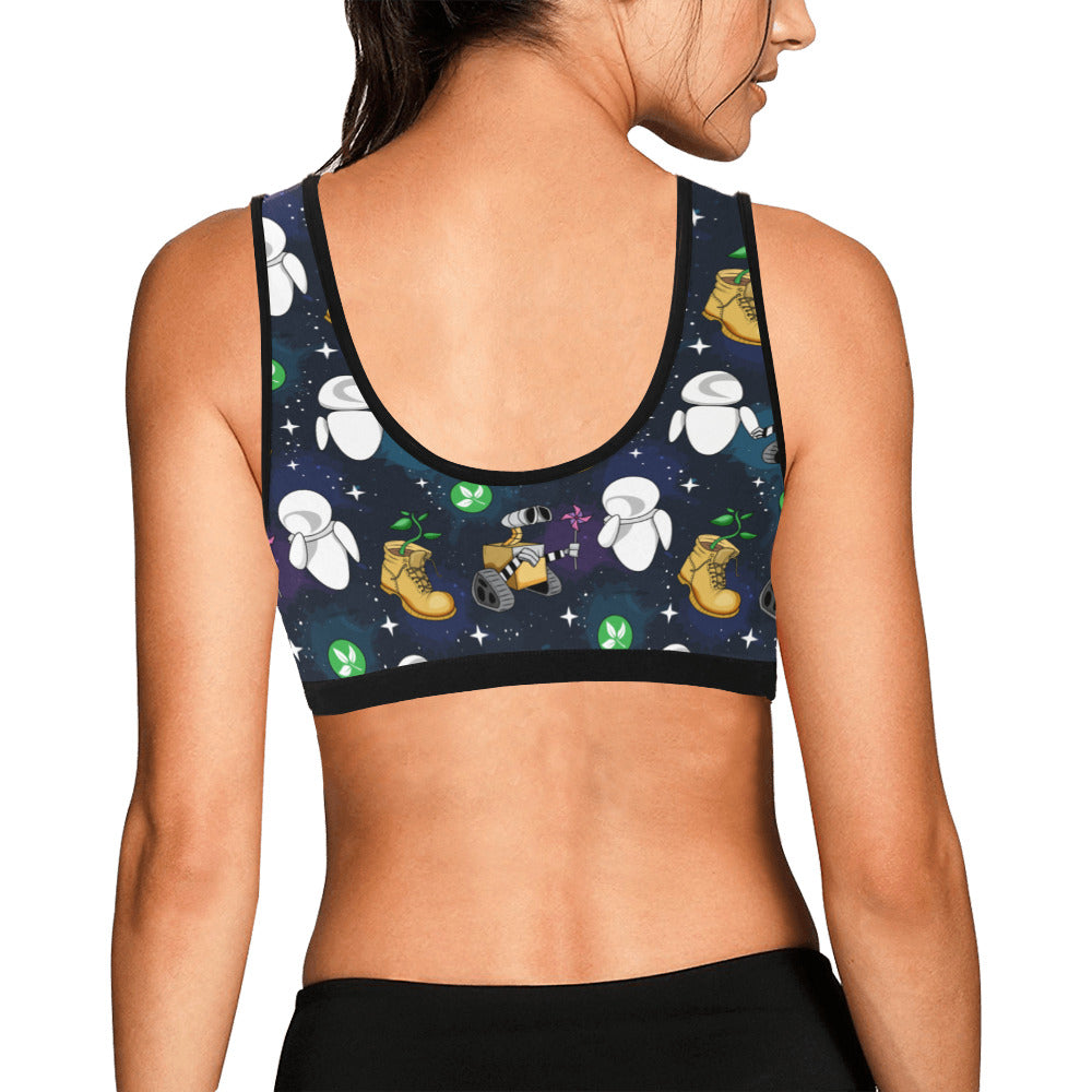 Disney Wall-E Love Needs No Words Women's Athletic Sports Bra