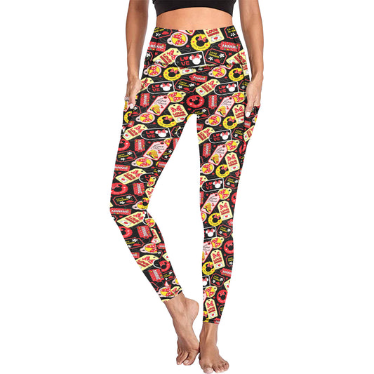 Minnie Tags Women's Athletic Leggings With Pockets