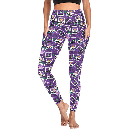 Villains Cards Women's Athletic Leggings With Pockets