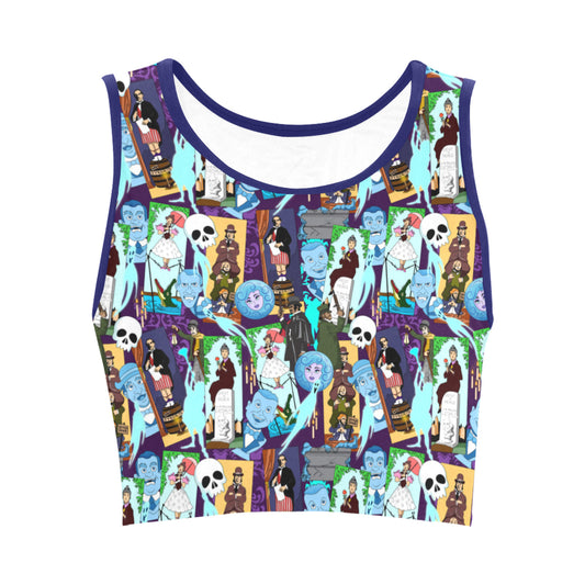 Haunted Mansion Favorites Women's Athletic Crop Top