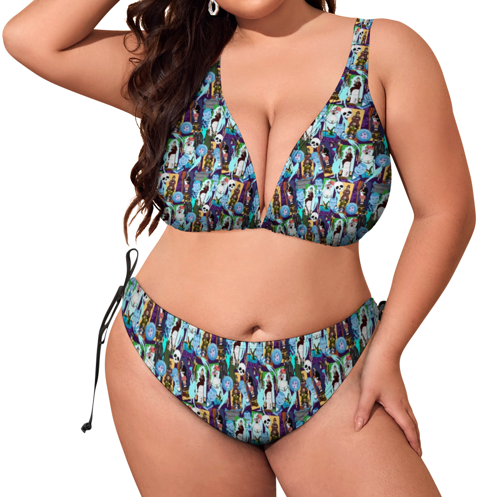 Haunted Mansion Favorites Plus Size Women's Two Piece Bikini