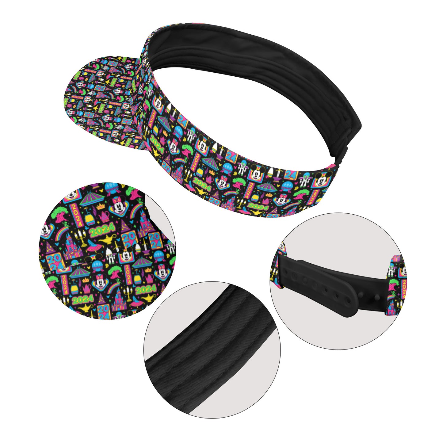 Disney 2024 Dark Athletic Visor