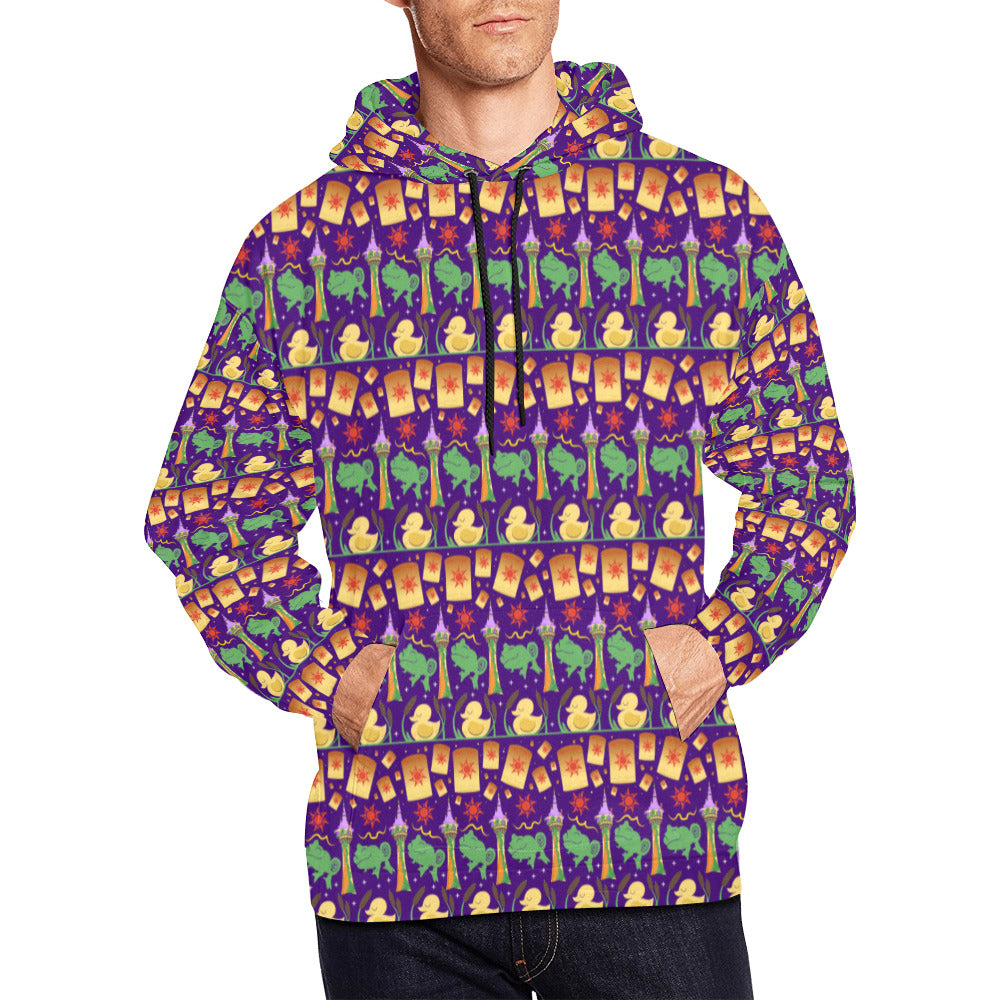 Disney Tangled Rapunzel Magical Hair Character Line Hoodie for Men