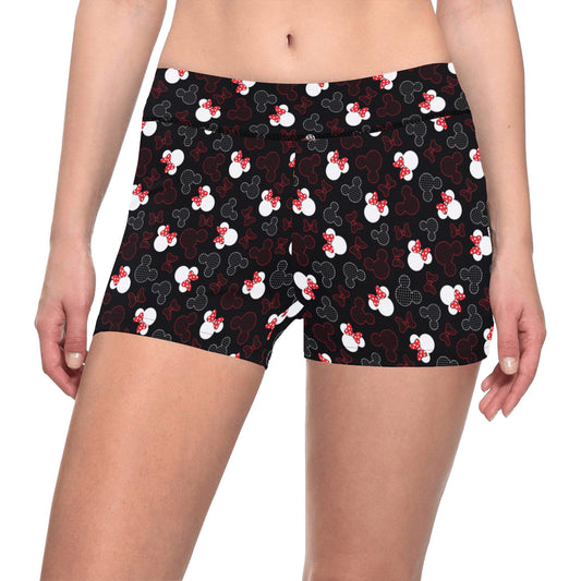 Mickey And Minnie Dots Women's Short Leggings