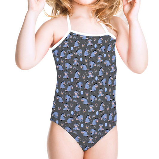 Thanks For Noticing Me Girl's Halter One Piece Swimsuit