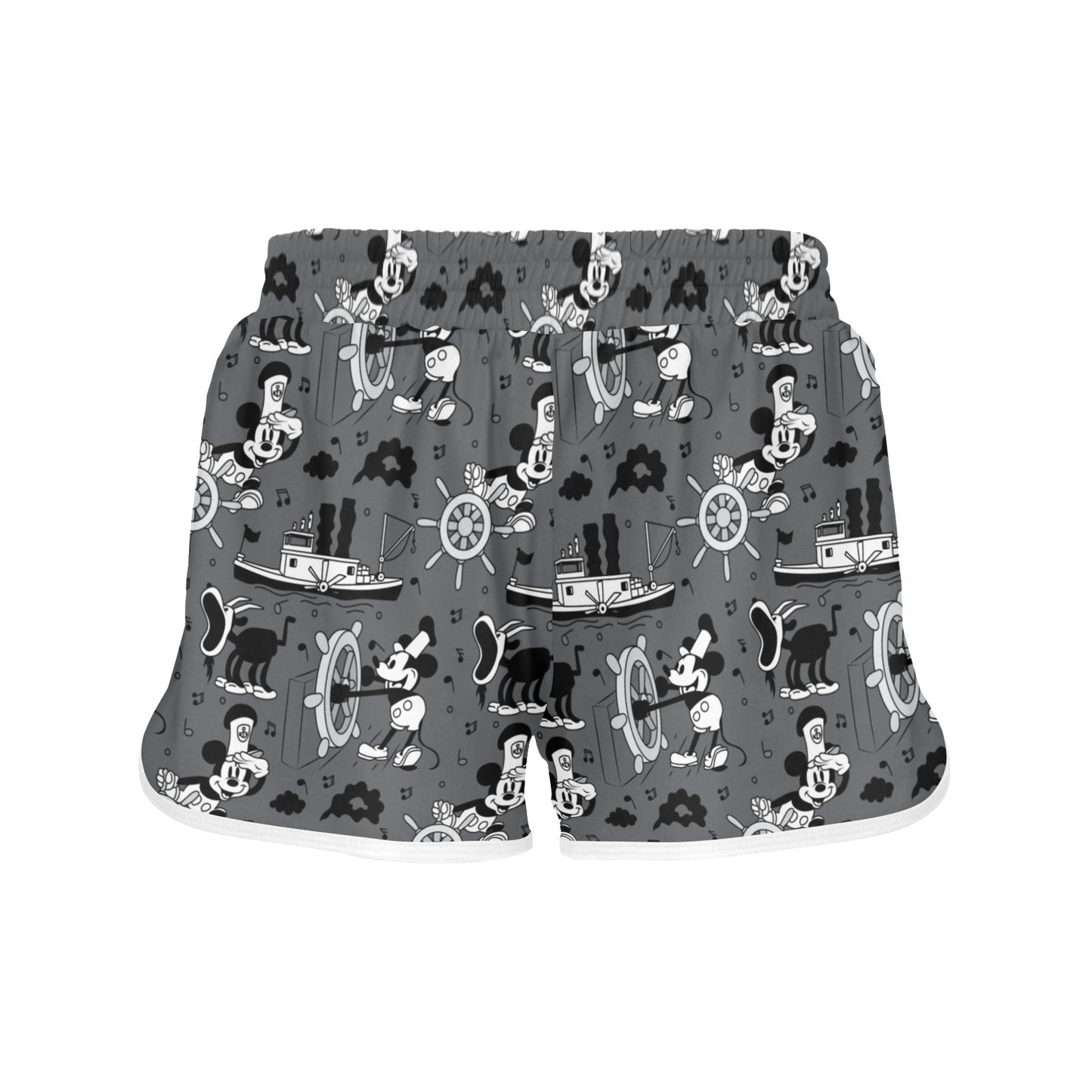 Steamboat Mickey Women's Athletic Sports Shorts