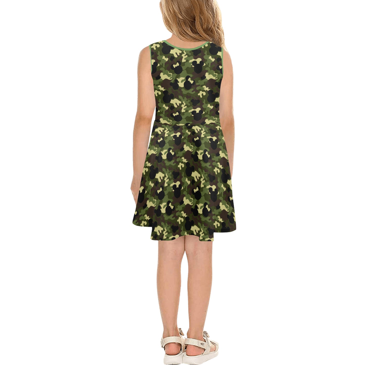 Camouflage Girls' Sleeveless Sundress