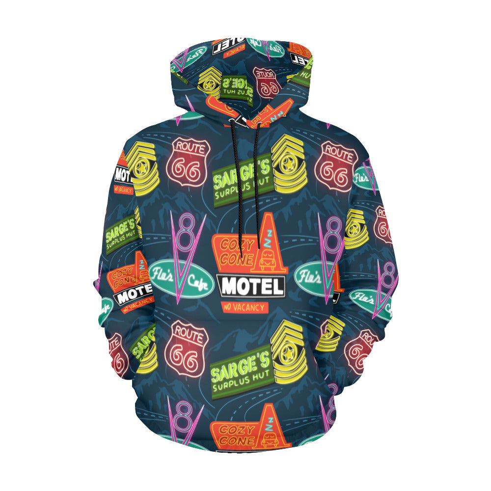 Disney Cars Neon Signs Hoodie for Men