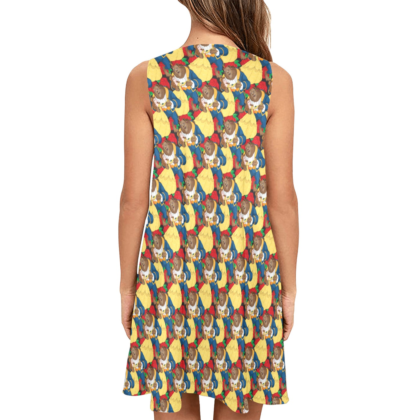 Beauty And The Beast Dancing Beauty Sleeveless A-Line Pocket Dress