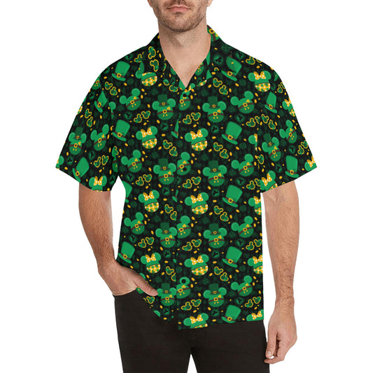 St. Patricks Day Black Hawaiian Shirt