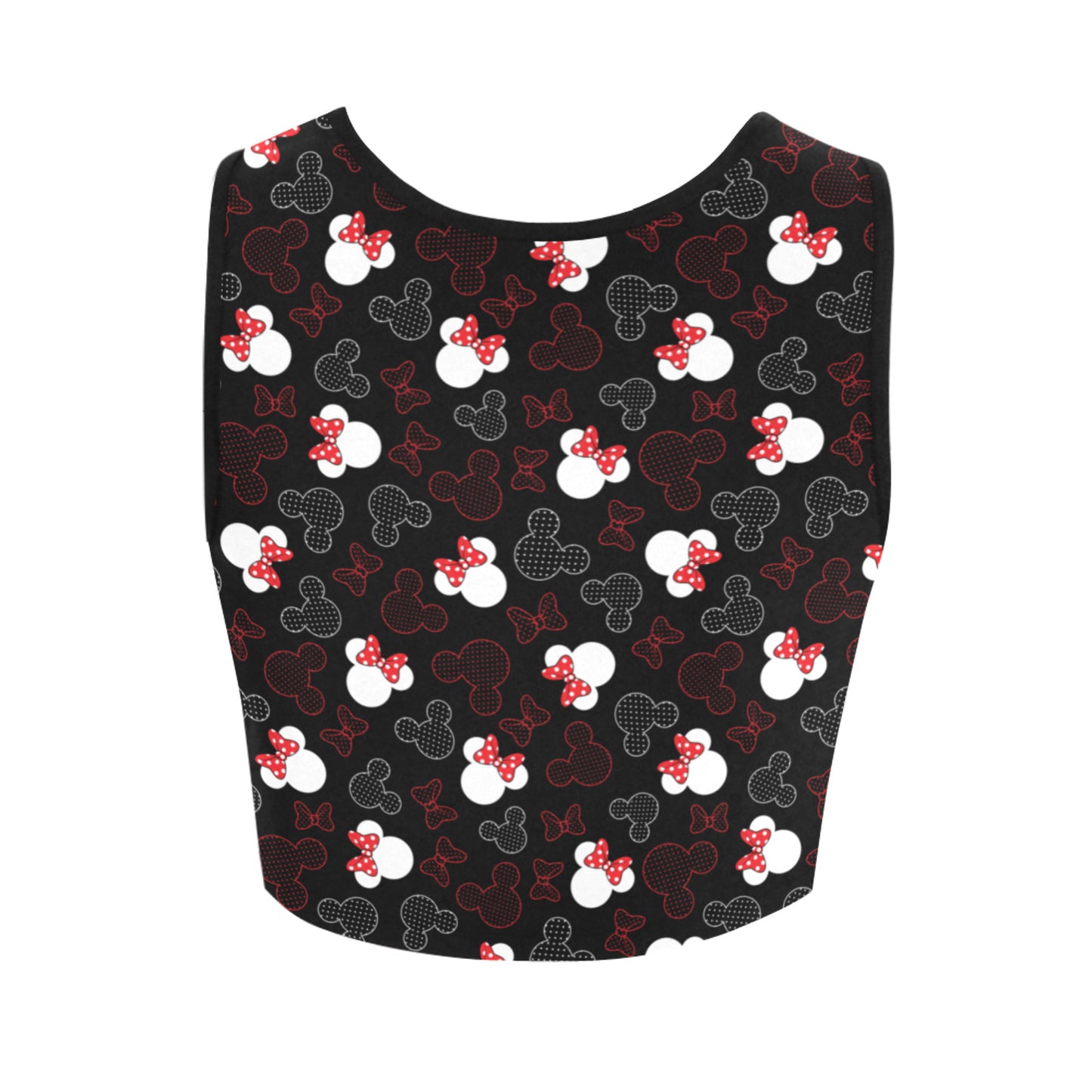 Mickey And Minnie Dots Women's Crop Top