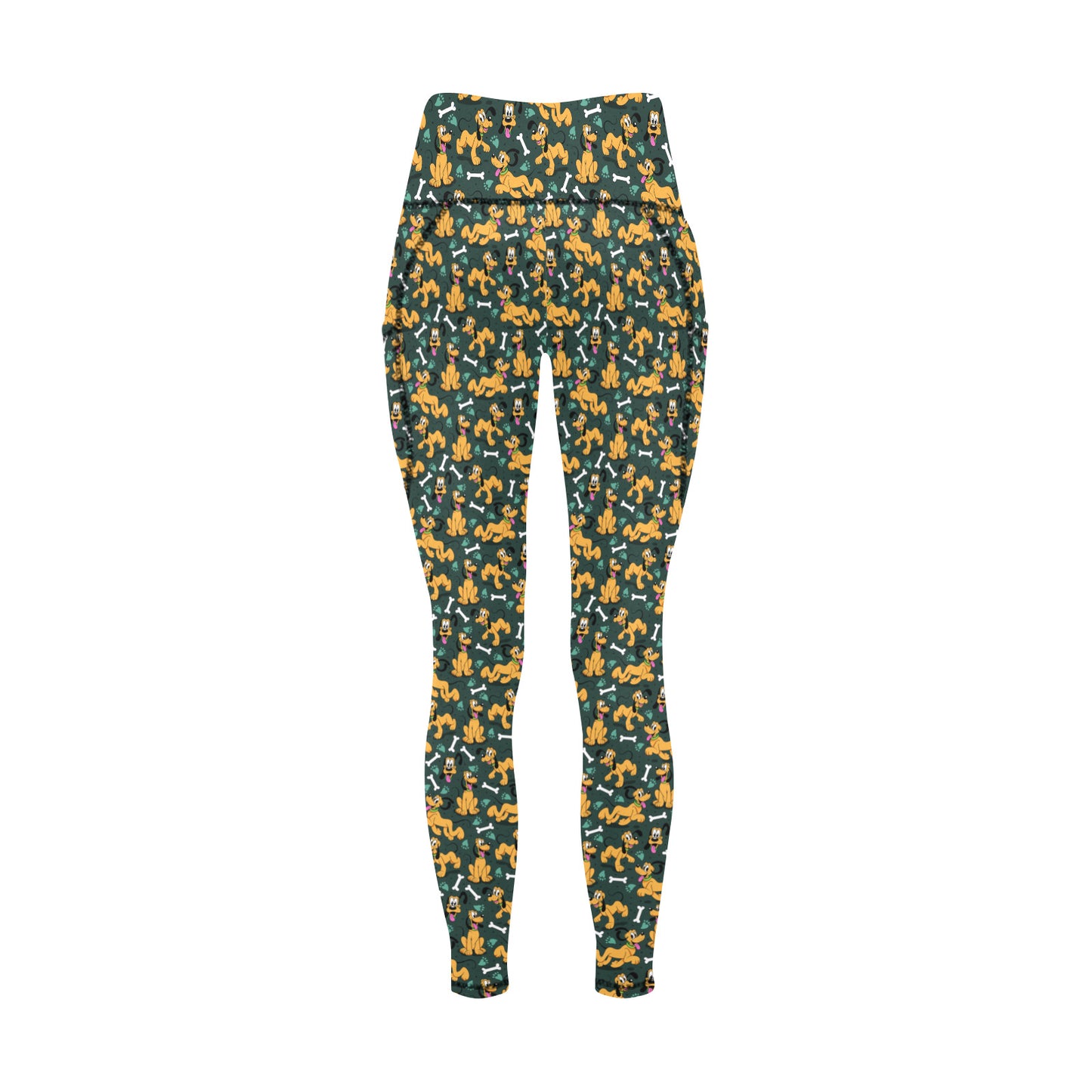 Disney Pluto Life Is Better With A Dog Women's Athletic Leggings With Pockets