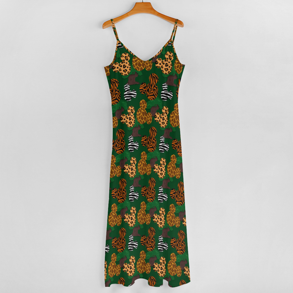 Animal Prints Women's Summer Slip Long Dress