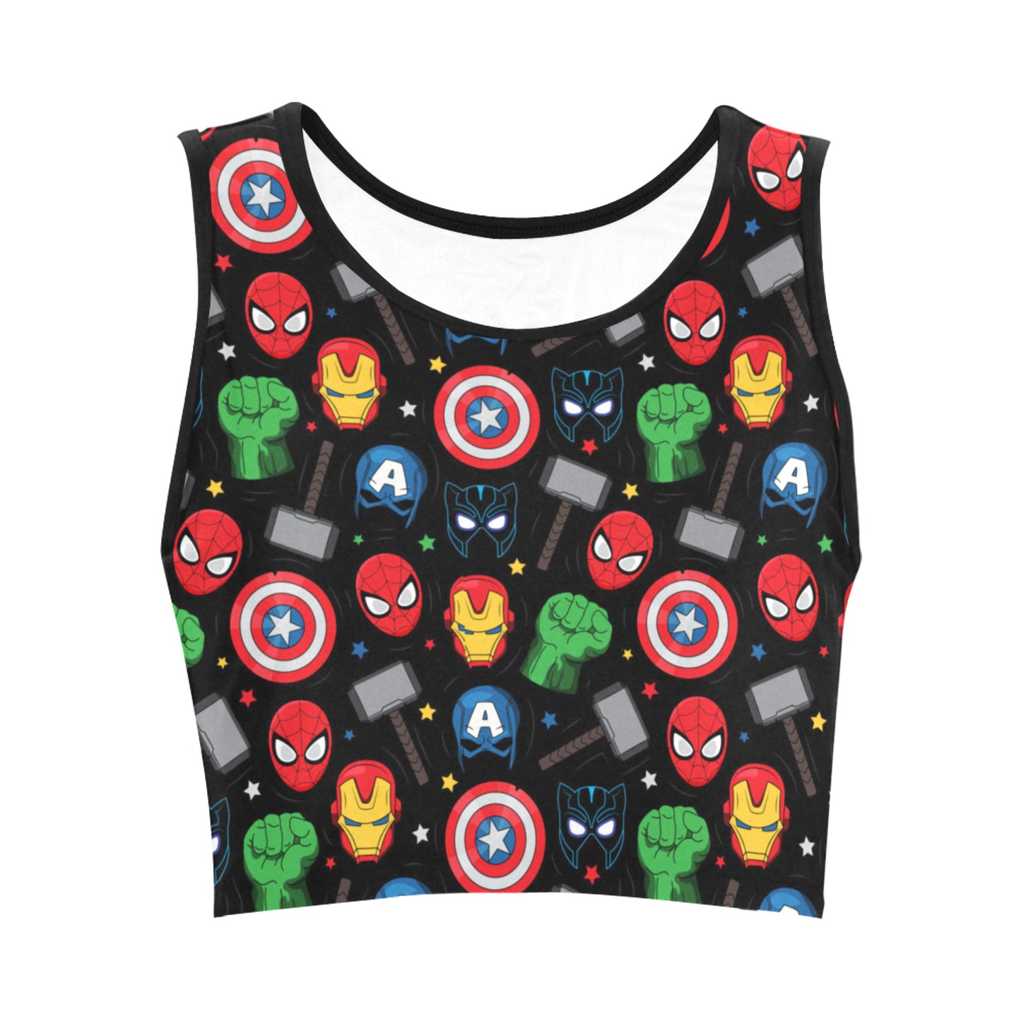 Super Heroes Women's Athletic Crop Top