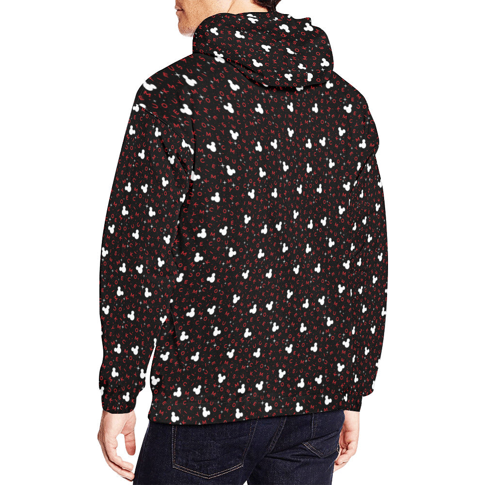 Mouse Letters Hoodie for Men