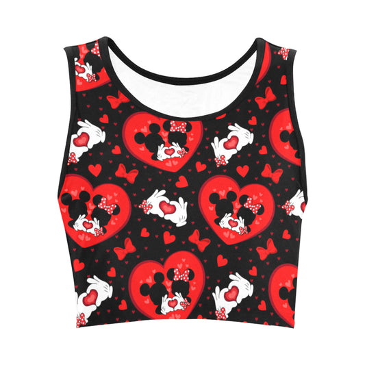 Valentine's Day Lovers Women's Athletic Crop Top