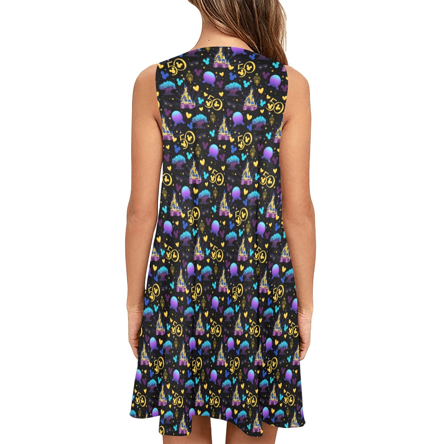 New 50th Anniversary Sleeveless A-Line Pocket Dress