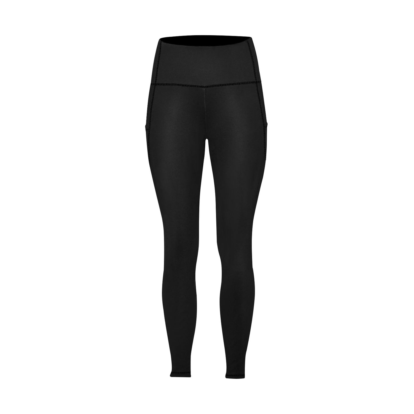 Black Women's Athletic Leggings With Pockets