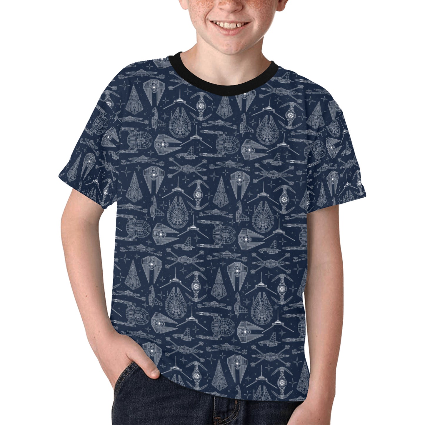 Galactic Blue Prints Kids' T-shirt