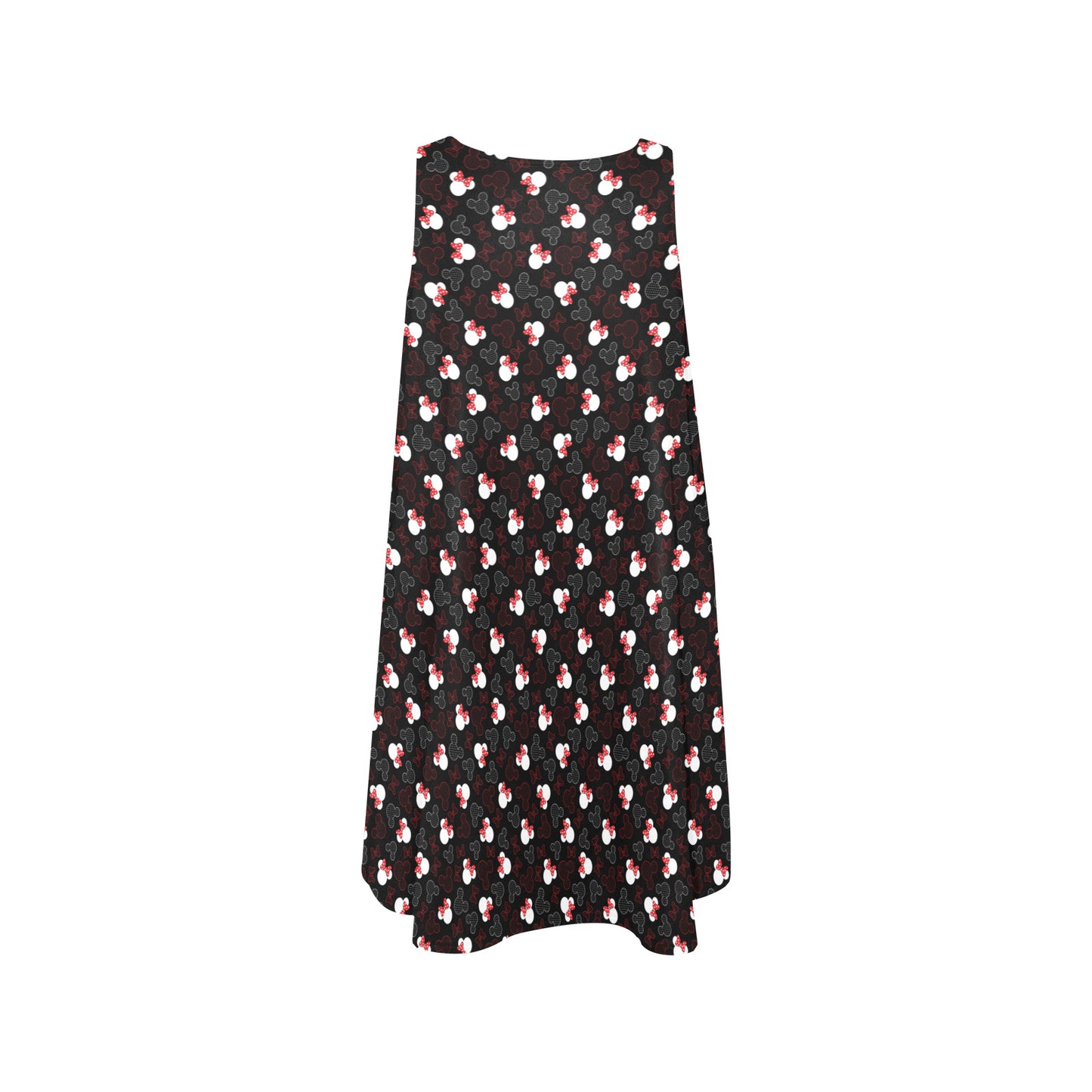 Mickey And Minnie Dots Sleeveless A-Line Pocket Dress