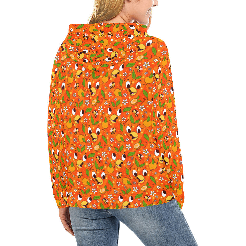 Orange Bird Hoodie for Women