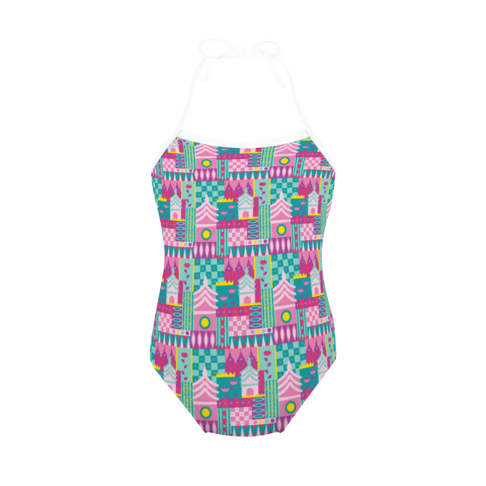 Small World Girl's Halter One Piece Swimsuit