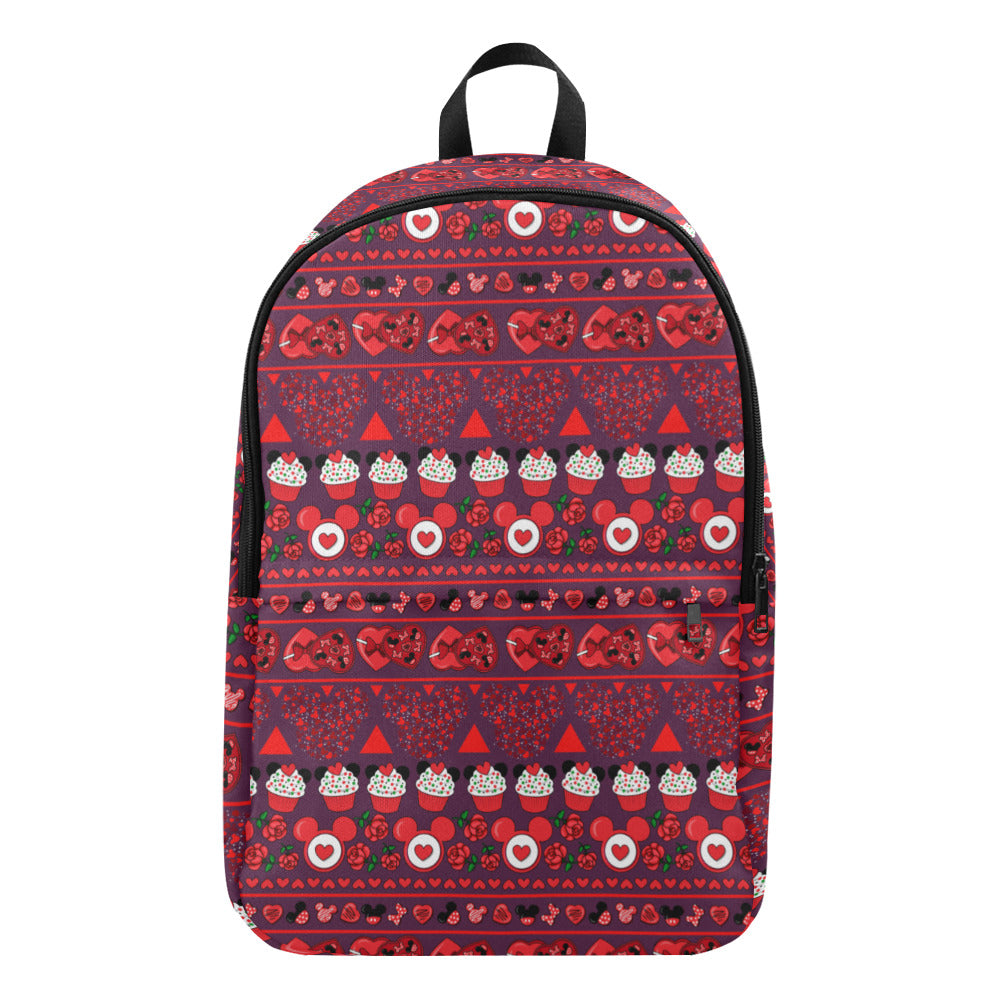 Valentines Day Line Fabric Backpack